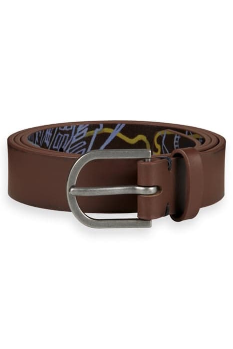 RECYCLED LEATHER BELT WITH PRINTED BACKSIDE BOARDWALK by Scotch & Soda