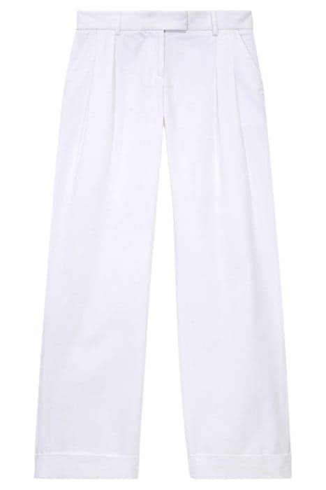 SINGLE TROUSERS WITH PLEATS AND LAPELS WHITE by The Kooples