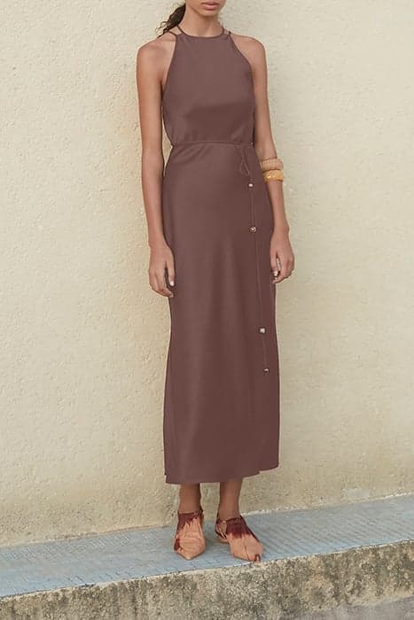 NARITA DRESS BROWN by Nanushka