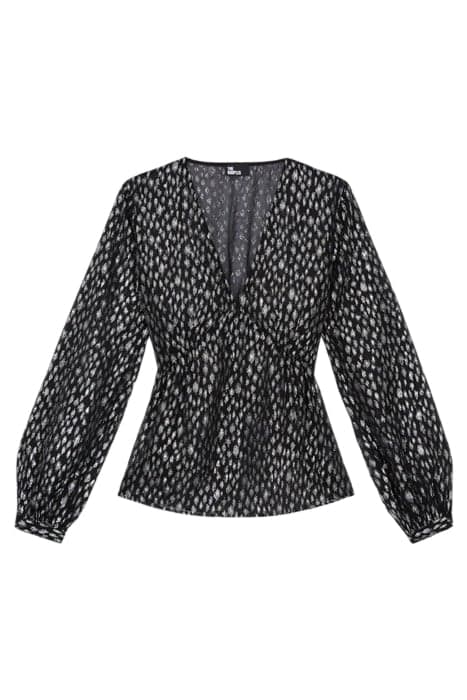 LEOPARD LUREX TOP ANTIC SILVER by The Kooples