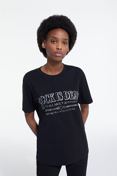 MC ROCK IS DEAD T-SHIRT BLACK WASHED by The Kooples