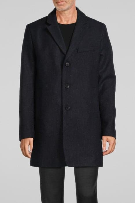 NAVY SEMI-PLAIN COAT NAVY by IKKS