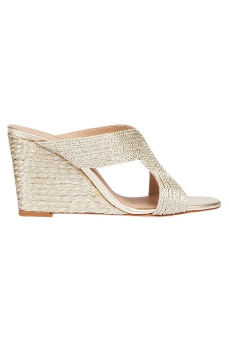 SONIA ROPE LUREX WEDGE MU SOFT GOLD by LK Bennett