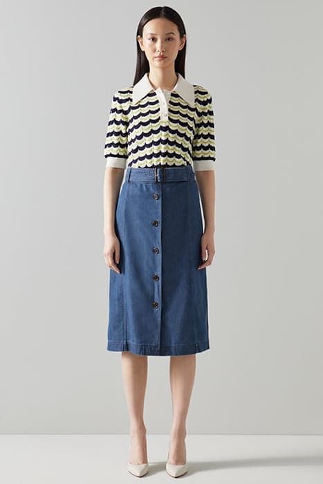 SK ODA BELTED DENIM by LK Bennett