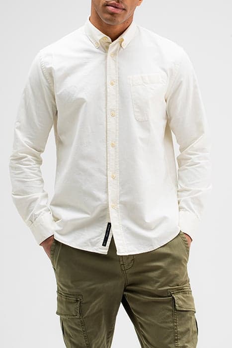 AIDAN COTTON OXFORD SHIRT TITAN WHITE by Butcher of Blue