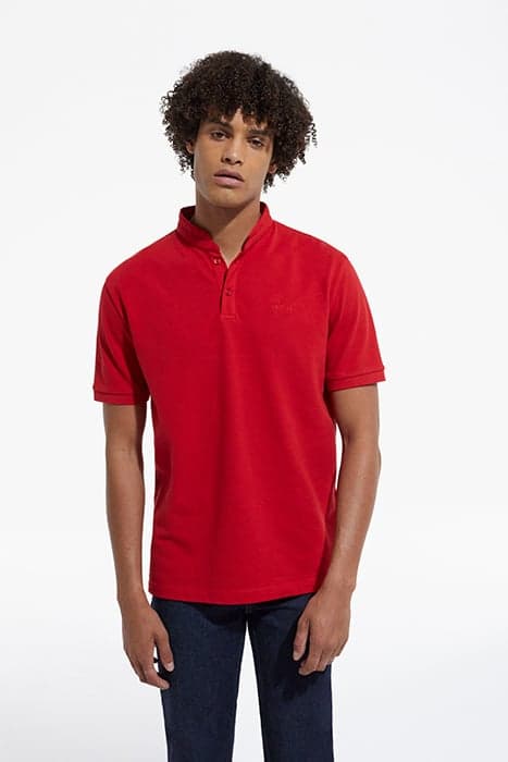 SHORT-SLEEVED POLO SHIRT TANGO RED by The Kooples