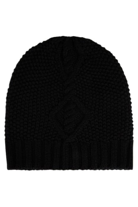 CABLE WOOL HAT BLACK by The Kooples