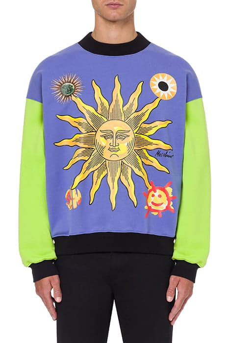 SUN SMILEY® ORGANIC COTTON SWEATSHIRT GREEN by Moschino