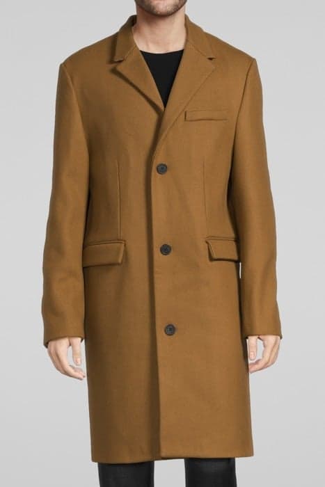 3 BUTTON SINGLE BREASTED COAT CAMEL by The Kooples