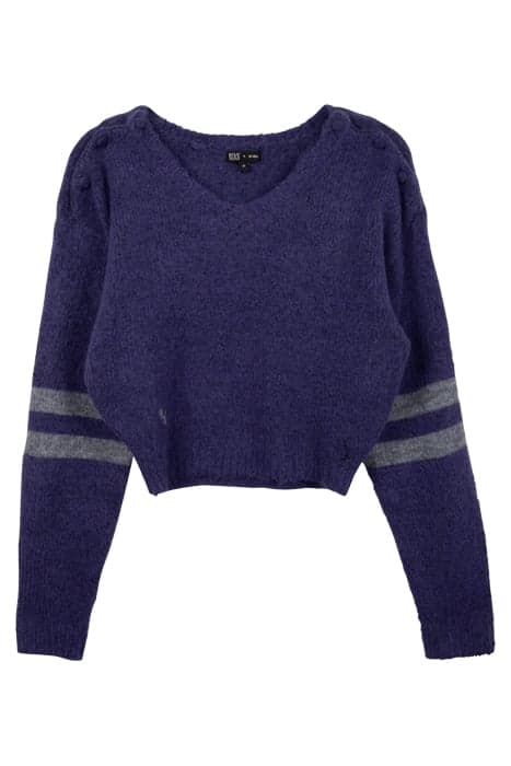 GIRLS’ PURPLE KNIT CROPPED SWEATER by IKKS