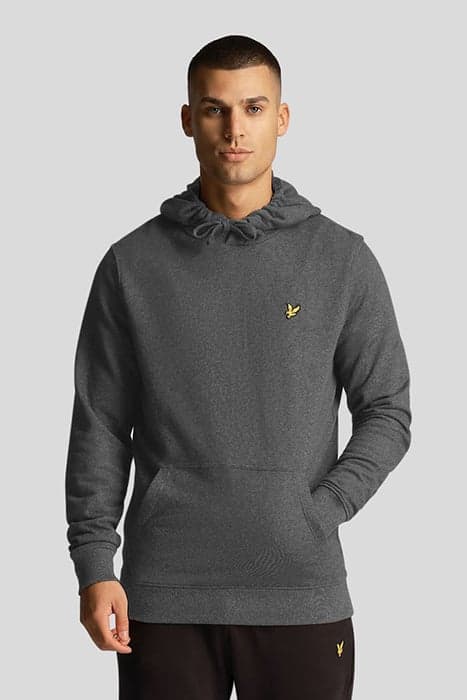 PULLOVER HOODIE CHARCOAL MARL by Lyle & Scott