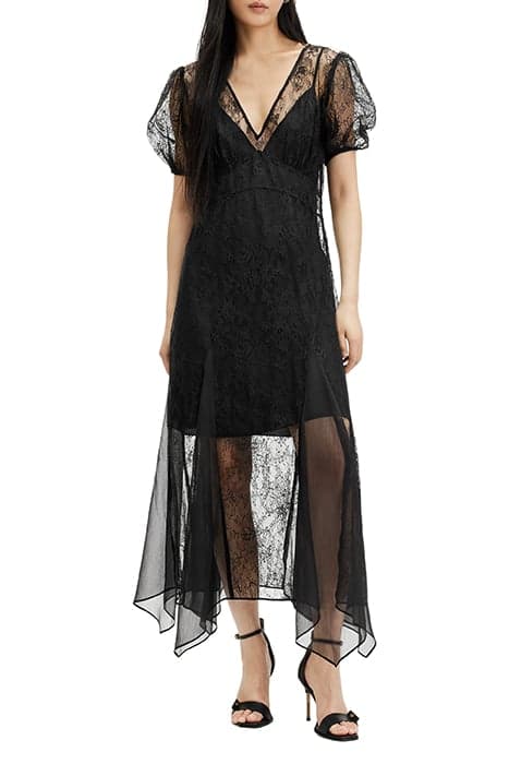 RAYNA LACE DRESS BLACK by AllSaints