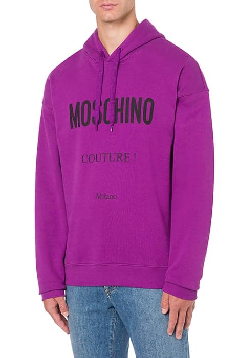 MOSCHINO COUTURE COTTON SWEATSHIRT PURPLE by Moschino