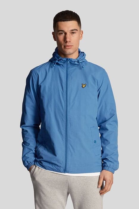 ZIP THROUGH HOODED JACKET SPRING BLUE by Lyle & Scott