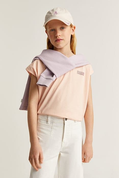 BACK KNOT TEE GIRLS LIGHT PINK by Scalpers