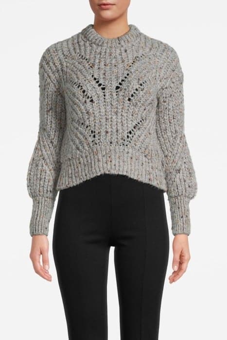 SHORT LIGHT GREY NEPS SWEATER by Bimba y Lola