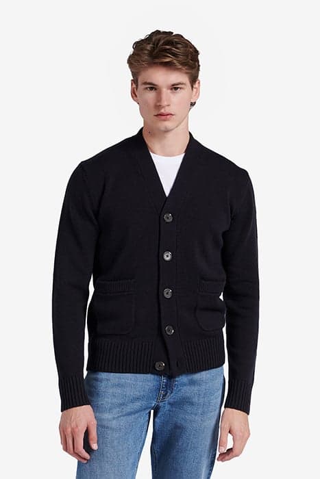 BOSTON MERINO WOOL NAVY by No Label