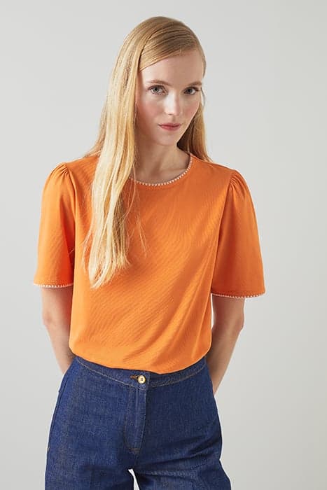 TJ LIZZIE JERSEY T-SHIRT BURNT ORANGE by LK Bennett