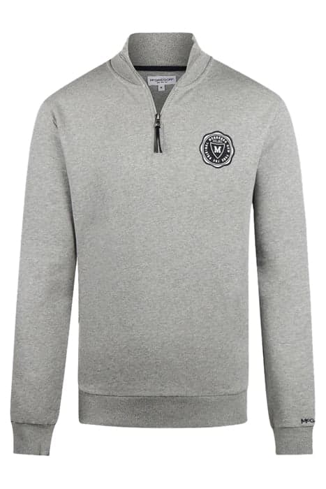 ZIP MOCK SWEATSHIRT MEDIUM GREY MELANGE by McGregor