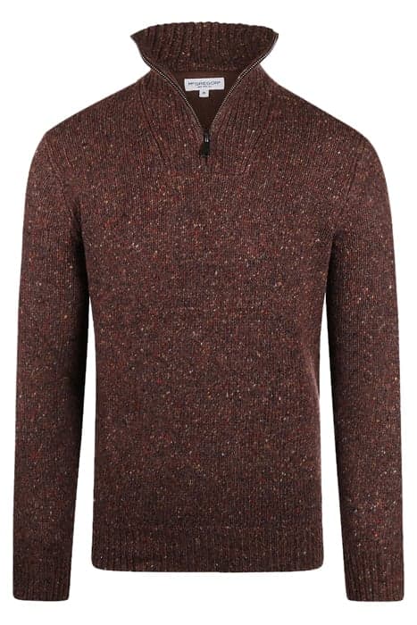 ZIP MOCK FISHERMANS SWEATER CHESNUT by McGregor