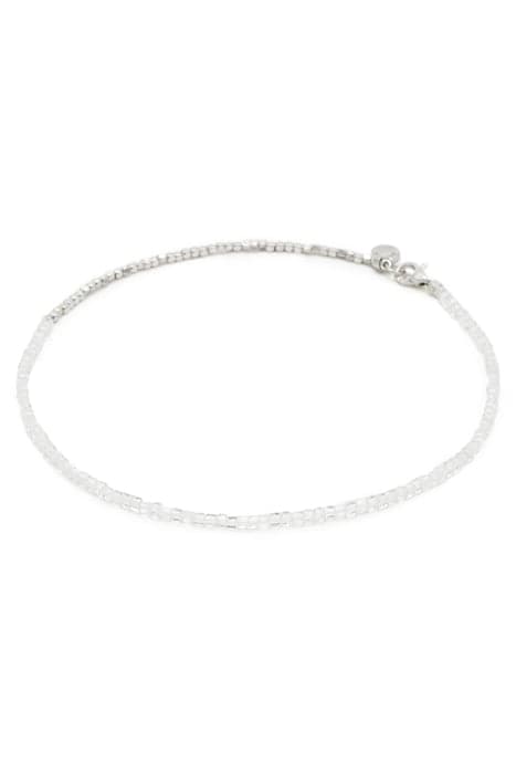 BORA BEAD NECKLACE WARM SILVER/CLEAR by AllSaints