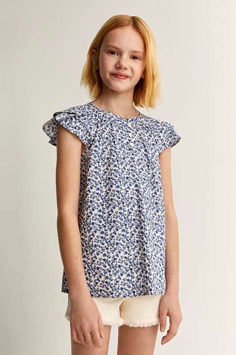 FLOWER SS POLERA GIRLS BLUE by Scalpers