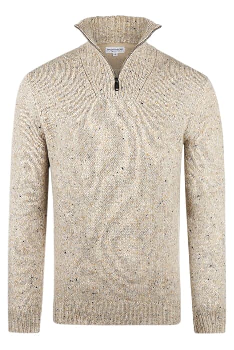 ZIP MOCK FISHERMANS SWEATER SAND by McGregor