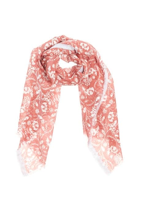 LINEN AND COTTON SCARF ANTIQUE ROSE by River Woods