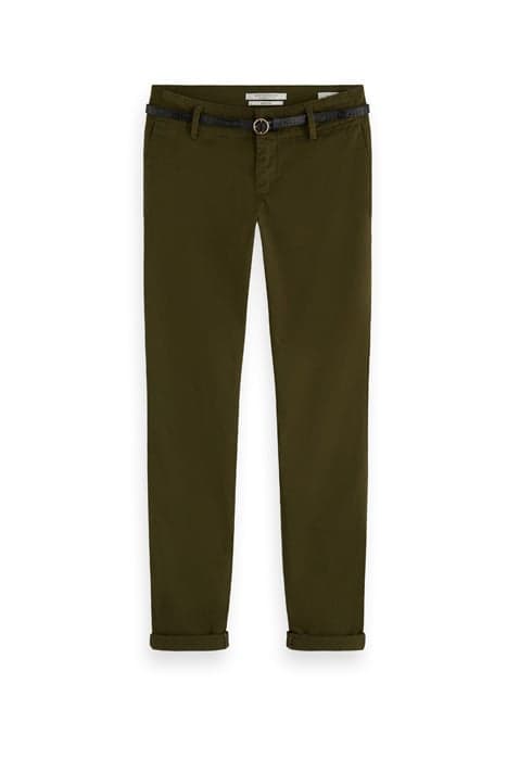 SLIM FIT CHINO, SOLD WITH BELT MILITARY by Scotch & Soda