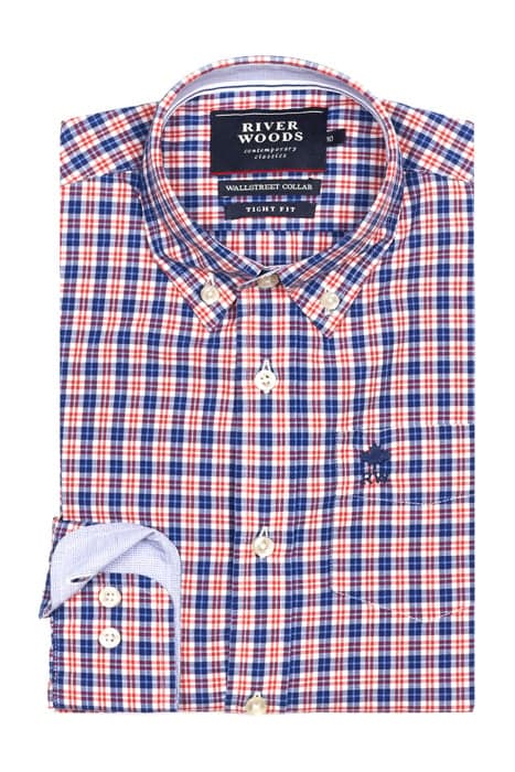 TIGHT FIT WALLSTREET SHIRT RED by River Woods