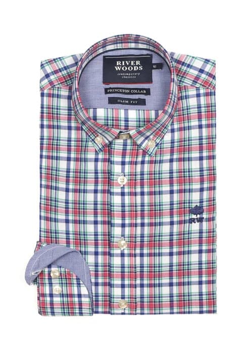 SLIM FIT PRINCETON SHIRT GREEN by River Woods