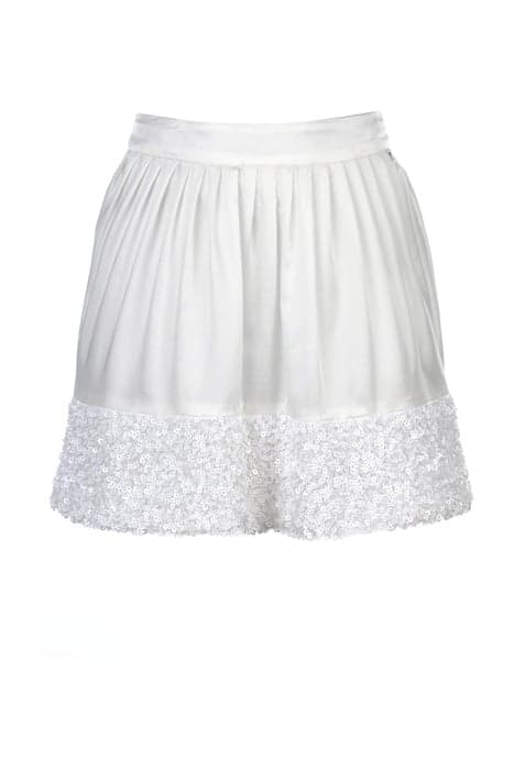 SILK PLEATED SKIRT WHITE by River Woods