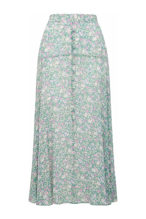 BRONTE BUTTON FRONT MIDI SKIRT MEADOW DITSY by Forever New