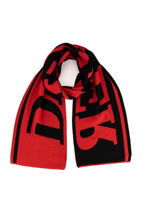 RED BLACK MERINO SCARF by Daily Paper