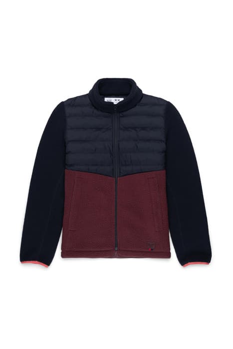 GUIDE FLEECE | MEN'S HYBRID SHERPA FULL ZIP BLACK/PLUM by Herschel