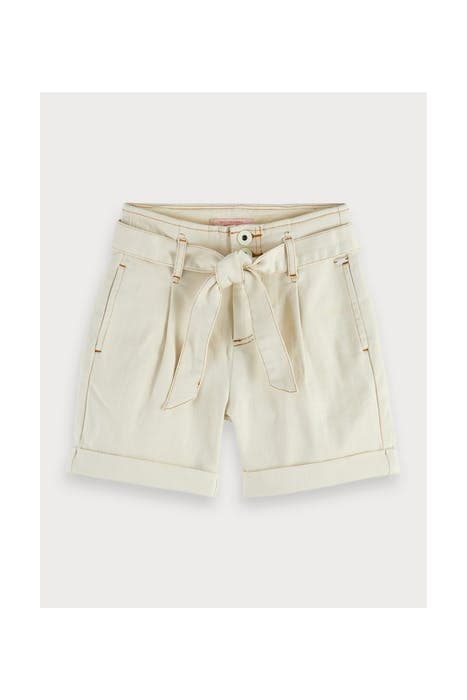 ORGANIC COTTON PAPERBAG SHORTS WITH CONTRAST STITCHING OFF W by Scotch & Soda