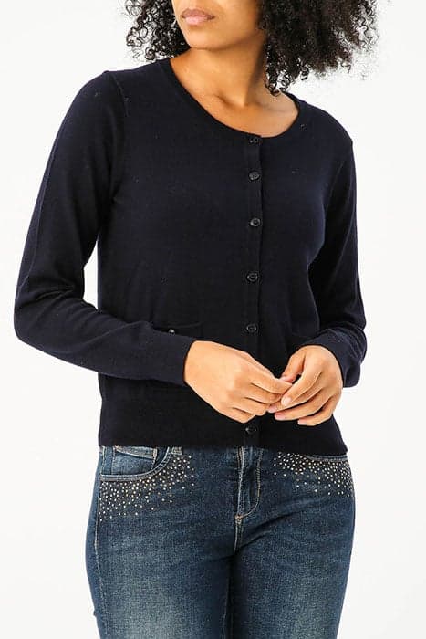 BASIC CREWNECK BUTCARD LS BLUE by River Woods