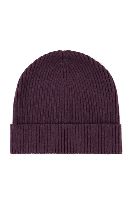 COTTON CASHMERE BEANIE PLUM by McGregor