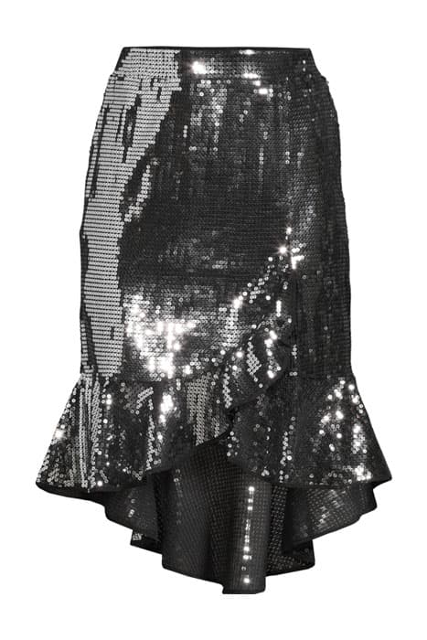 KNITTED SEQUIN SKIRT SILVER by Alix The Label