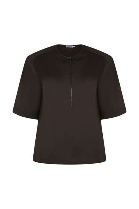 PAIGE SQUARE DRAPED SHIRT DARK OLIVE by Filippa K