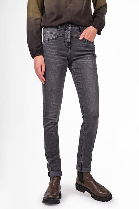 TROUSERS CASUAL LONG ON GREY DENIM STRETCH WASHED GREY DENIM by Sandwich