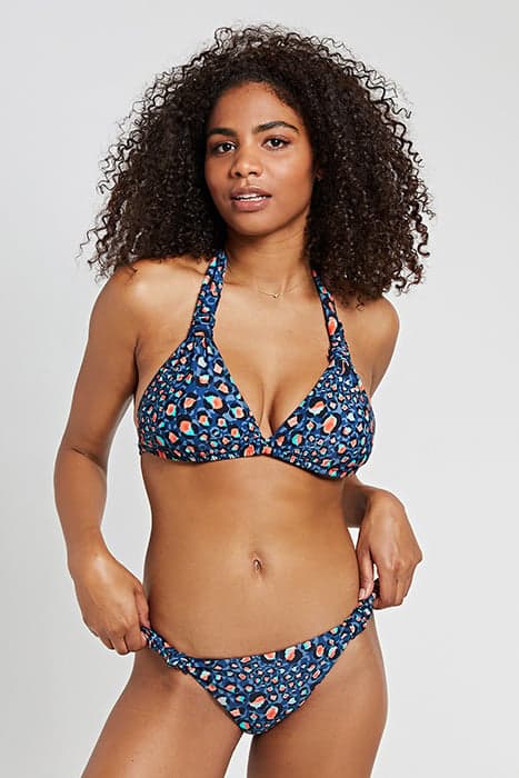 LADIES LEOPARD SPOT VINTAGE LOW BRIEF POSEIDON BLUE by Shiwi