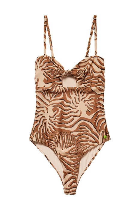 PRINTED SWIMSUIT WITH BOW IN ECONYL QUALITY COMBO A by Scotch & Soda