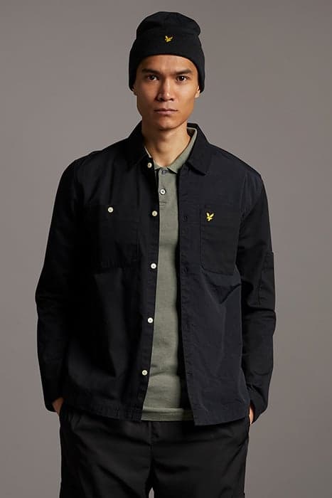 TECH POCKET OVERSHIRT JET BLACK by Lyle & Scott