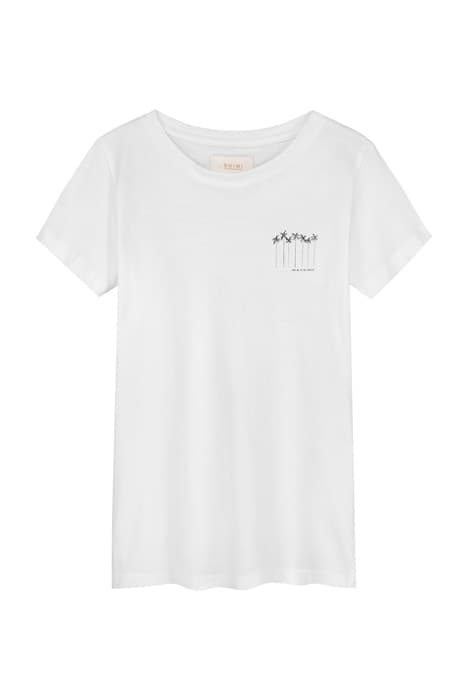 GIRLS TAHITI SKYLINE PALMS T-SHIRT BRIGHT WHITE by Shiwi