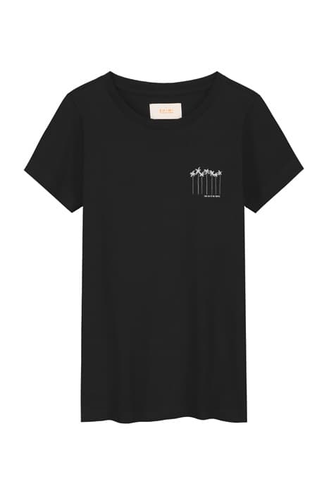 GIRLS TAHITI SKYLINE PALMS T-SHIRT BLACK by Shiwi