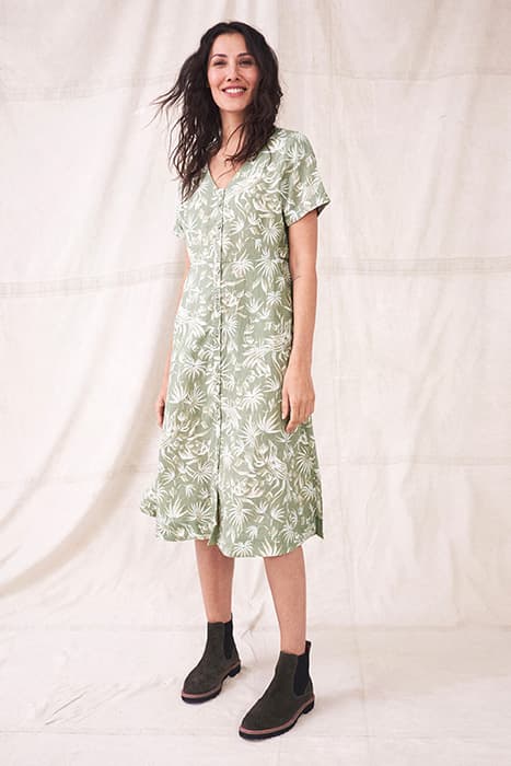 BANTU LINEN TUNIC GREEN MLT by White Stuff