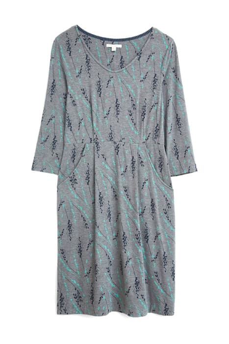 TESS ECO VERO JERSEY DRESS GREY MULTI by White Stuff