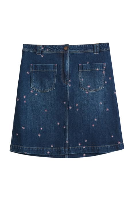 MELODY EMBROIDERED DENIM SKIRT MID DENIM by White Stuff