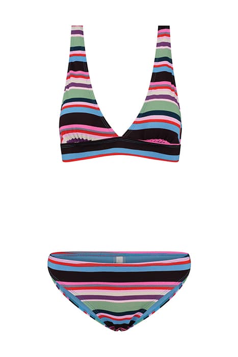 LADIES MOD STRIPE BOBBY TOP BIKINI MULTI COLOUR by Shiwi